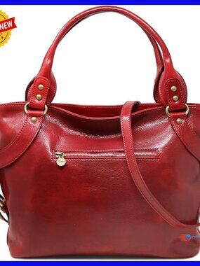 Italian Leather Hobo Shoulder Bag with Tablet Compartment